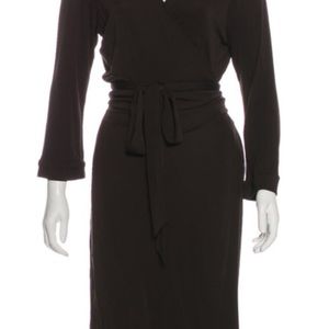 DVF brown wrap dress size 4